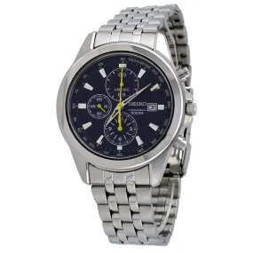 Seiko SNDF03 Men's Blue Dial Steel Bracelet Chronograph Watch