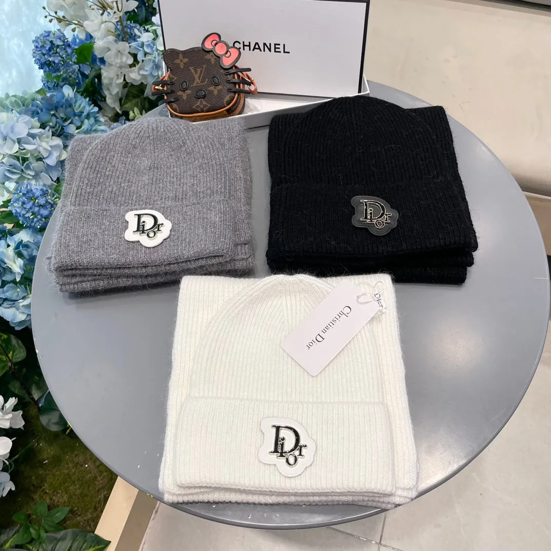 SET SCARF AND HAT IN GRAY CASHMERE WOOL 433242