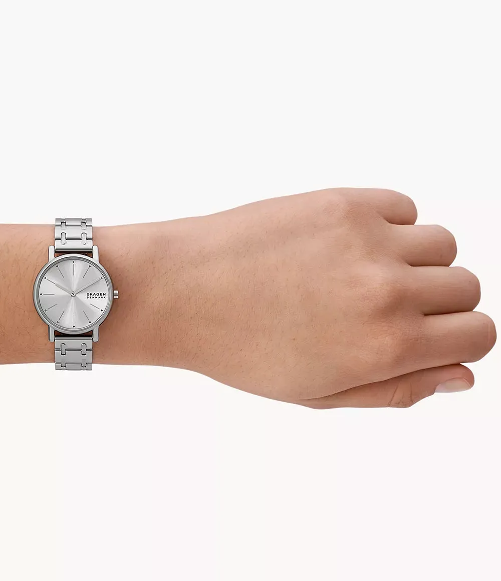 Skagen Signatur Lille Two-Hand Silver Stainless Steel Bracelet Watch SKW3123