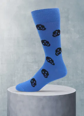 Skulls Sock in Blue