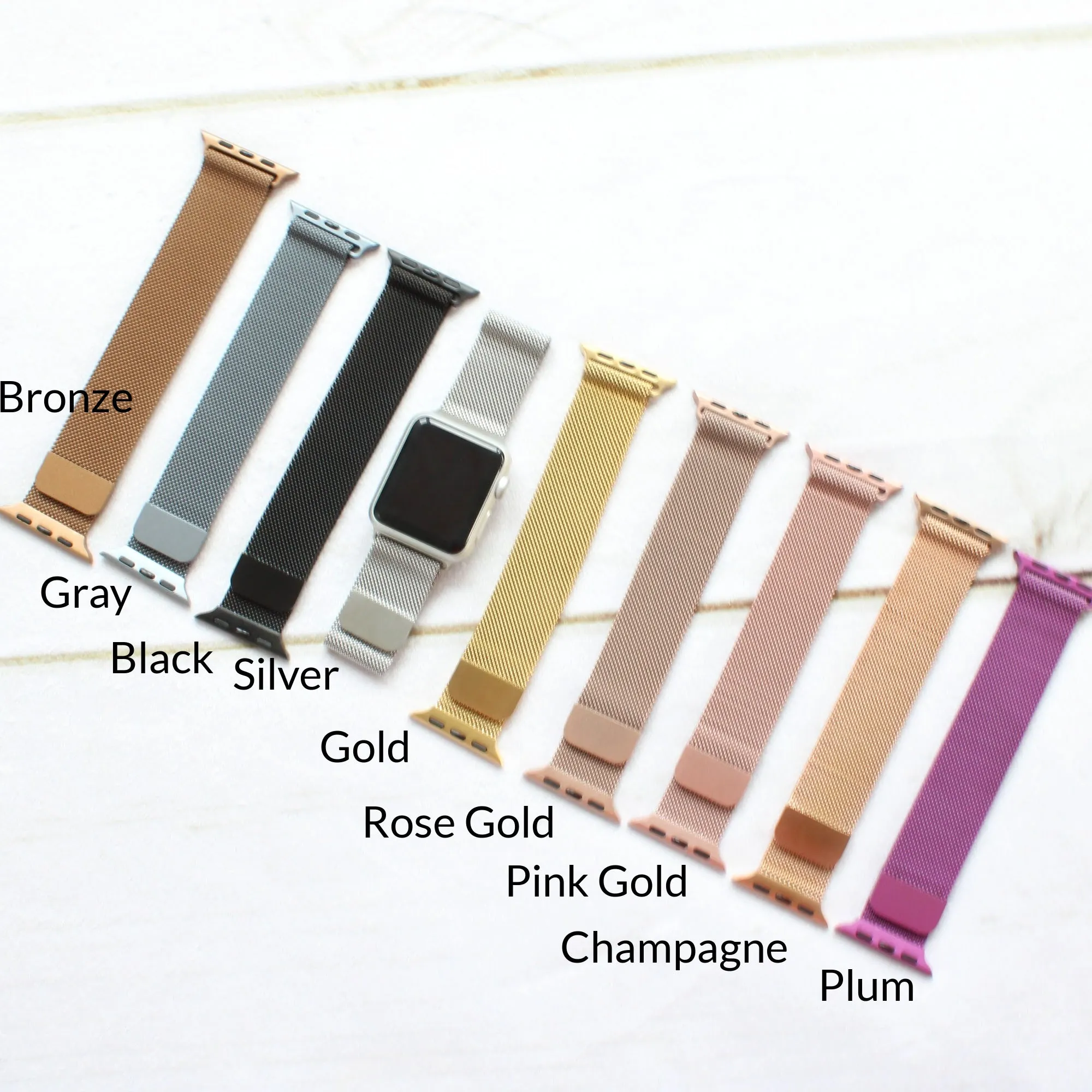 Stainless Steel Mesh Watch Bands for Apple Watch