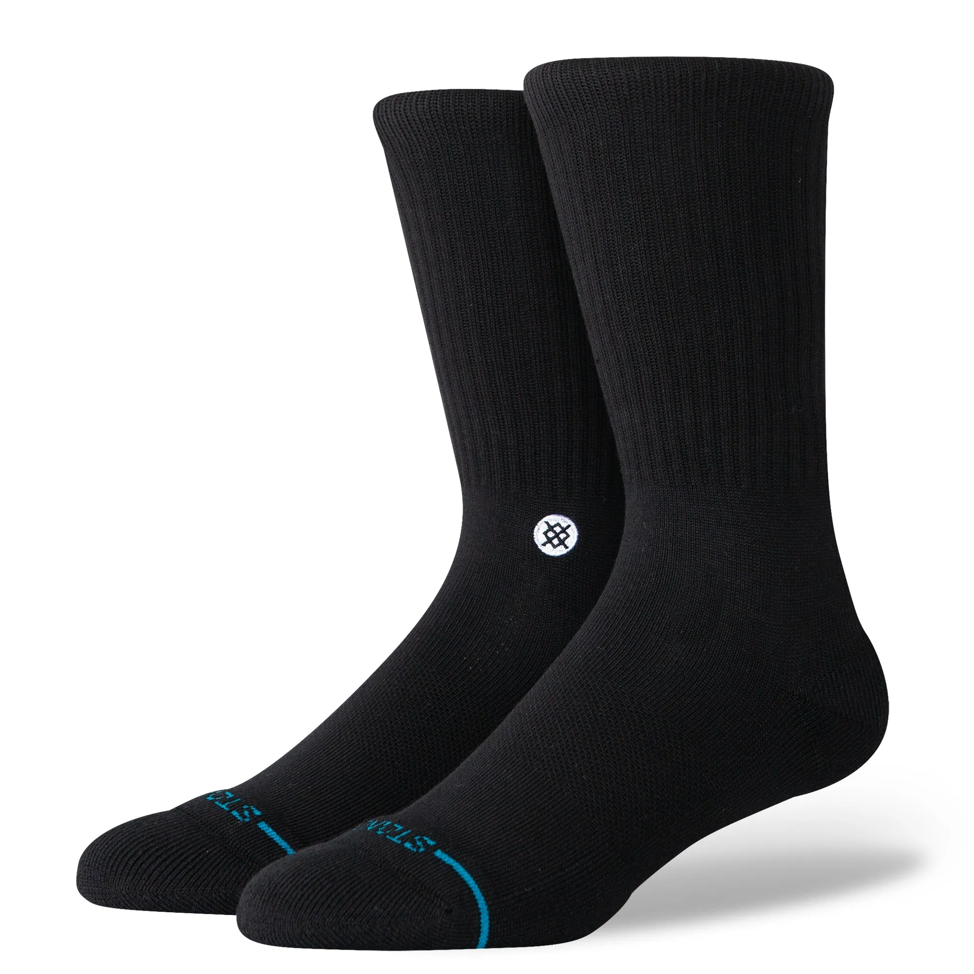 Stance Unisex Icon Crew Socks Black White
