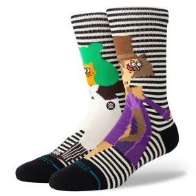 STANCE Willy Wonka By Jay Howell x Stance Oompa Loompa Crew Socks Blackwhite