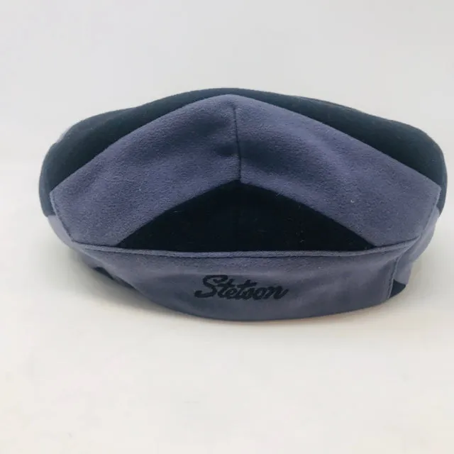 Stetson Cotton Gray Black Striped Skull Newsboy Hat 2400-672-11120