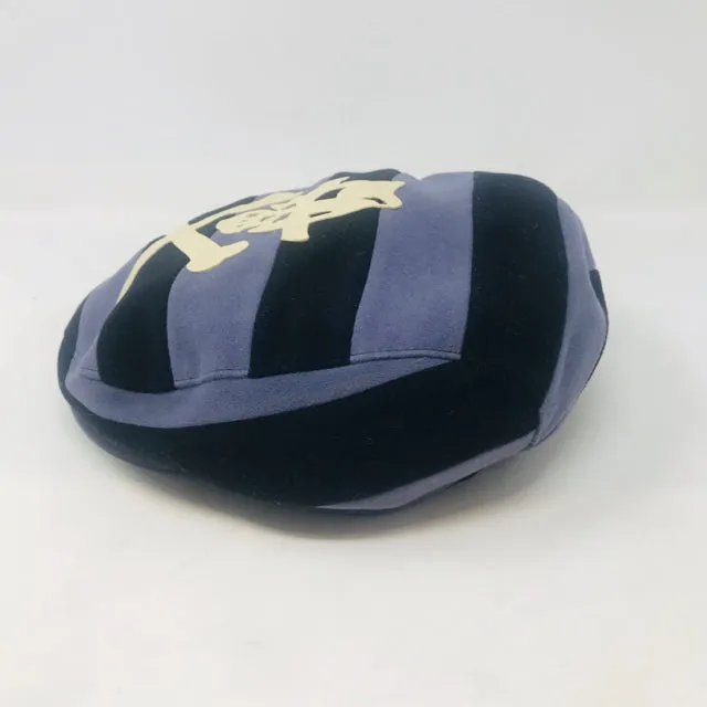 Stetson Cotton Gray Black Striped Skull Newsboy Hat 2400-672-11120