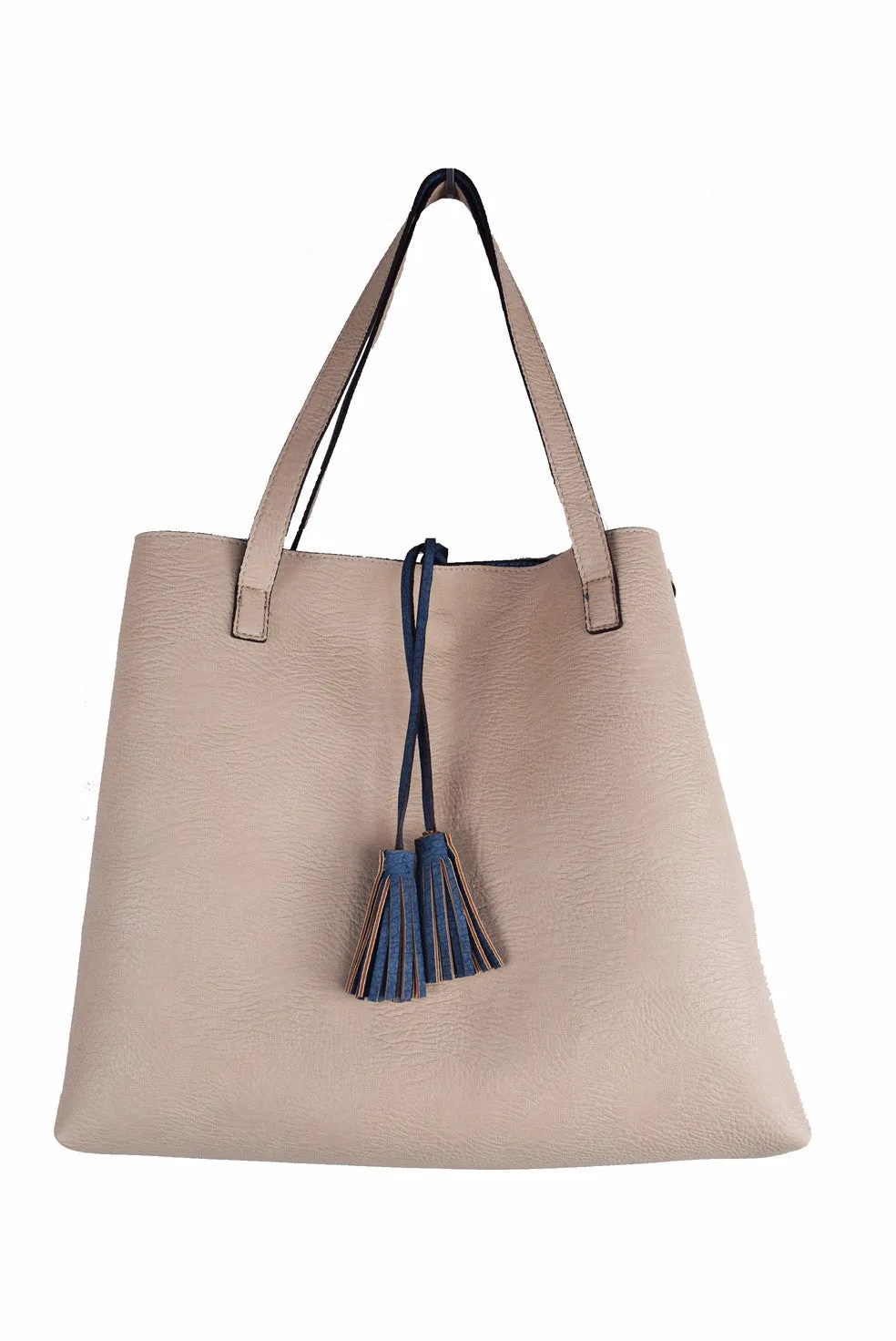 Street Level Blue/Nude Reversible Tote