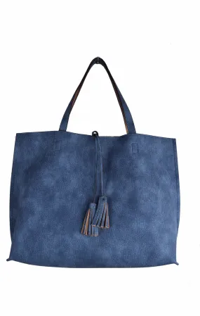 Street Level Blue/Nude Reversible Tote