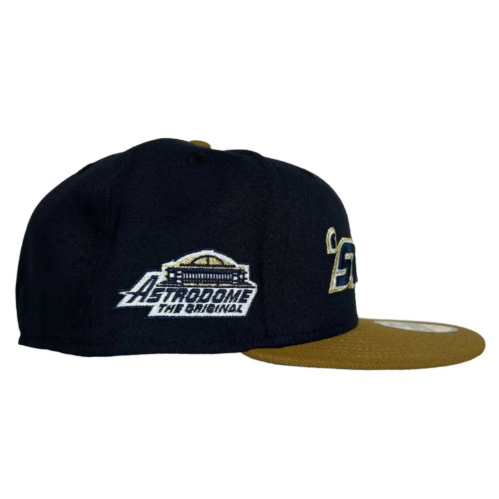 Stros Glow Houston Astros New Era Hat 5950 Fitted Navy Gold
