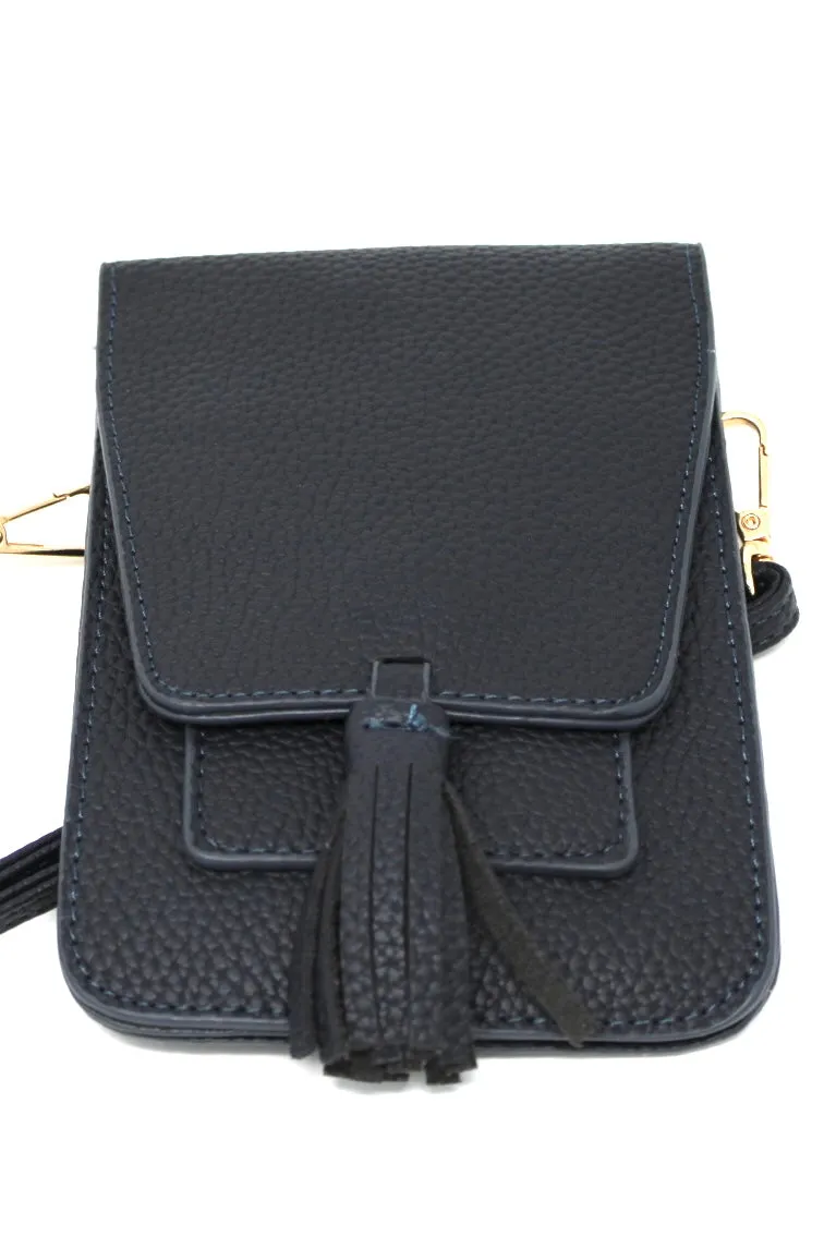 Tassel Cell Bag in Navy
