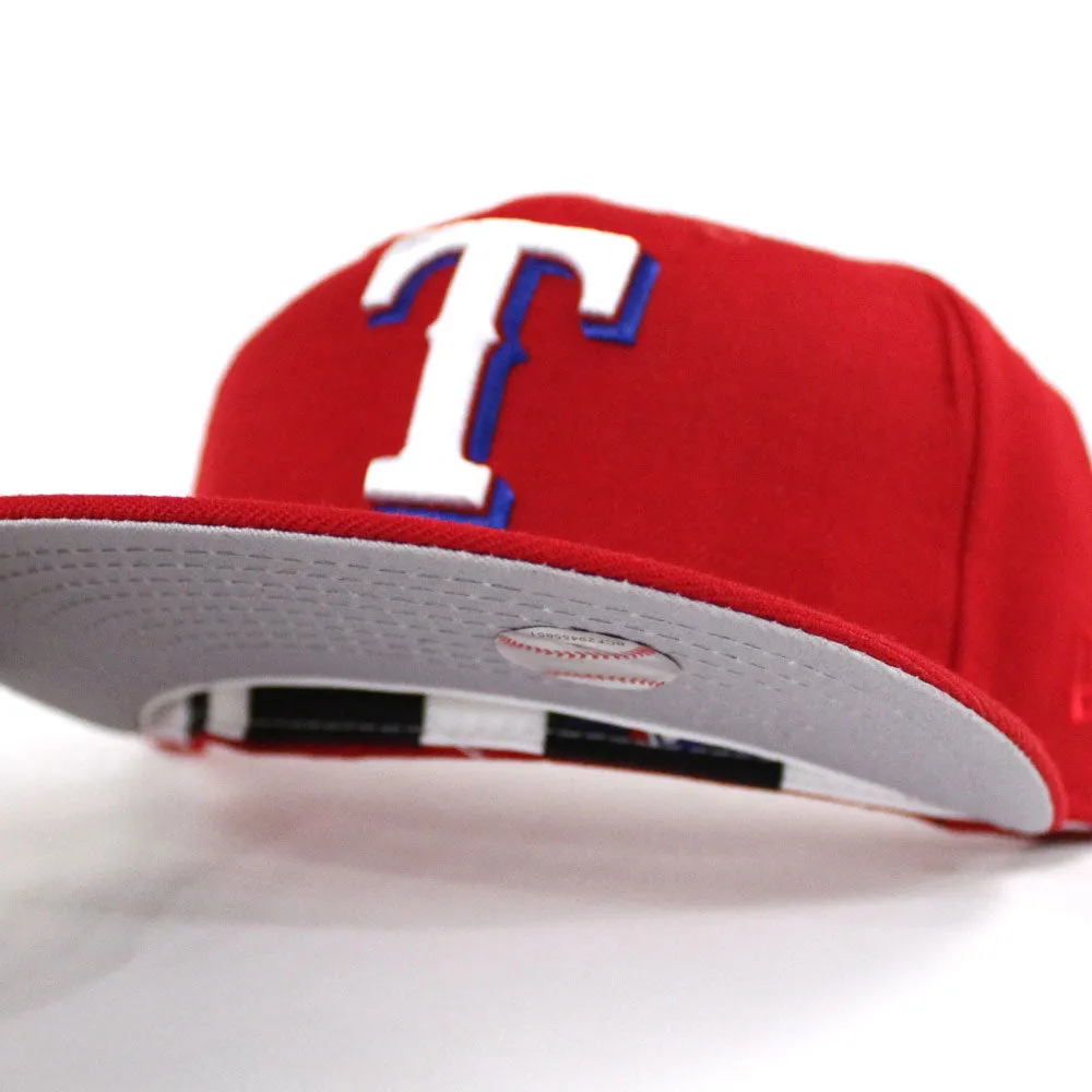 Texas Rangers 2011 World Series New Era 59Fifty Fitted Hat (Red Gray Under Brim)