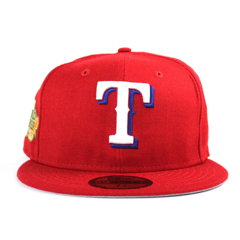 Texas Rangers 2011 World Series New Era 59Fifty Fitted Hat (Red Gray Under Brim)