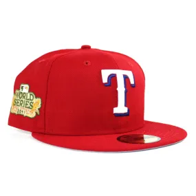 Texas Rangers 2011 World Series New Era 59Fifty Fitted Hat (Red Gray Under Brim)