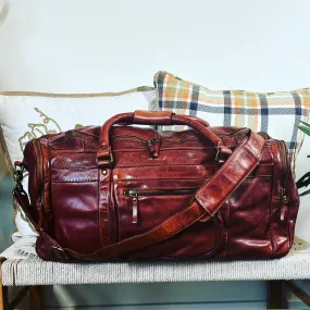 The Heritage Italian Leather Weekender Duffel Bag