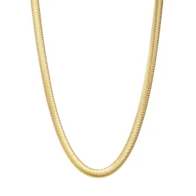 Thick Snake Chain Necklace Gold