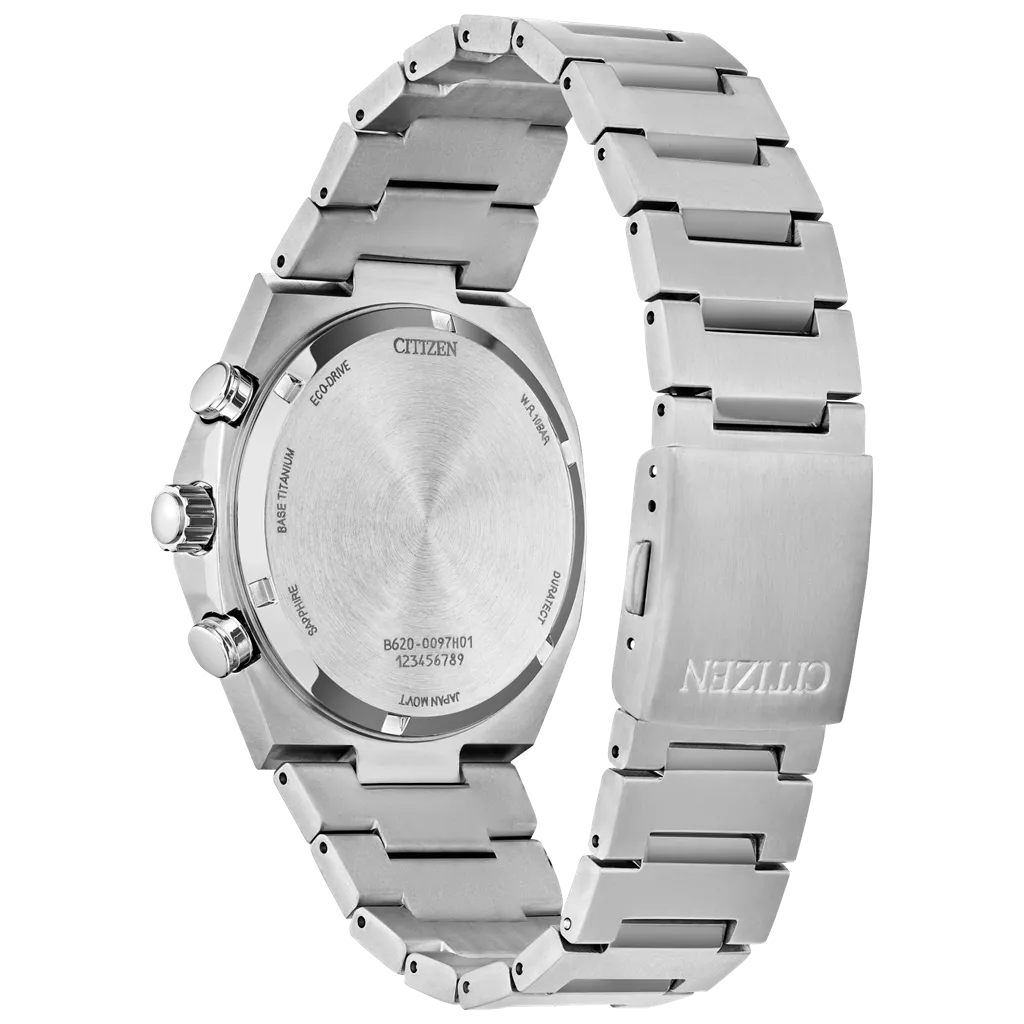 Titanium Eco Drive Salmon Zenshin Chrono Watch by Citizen