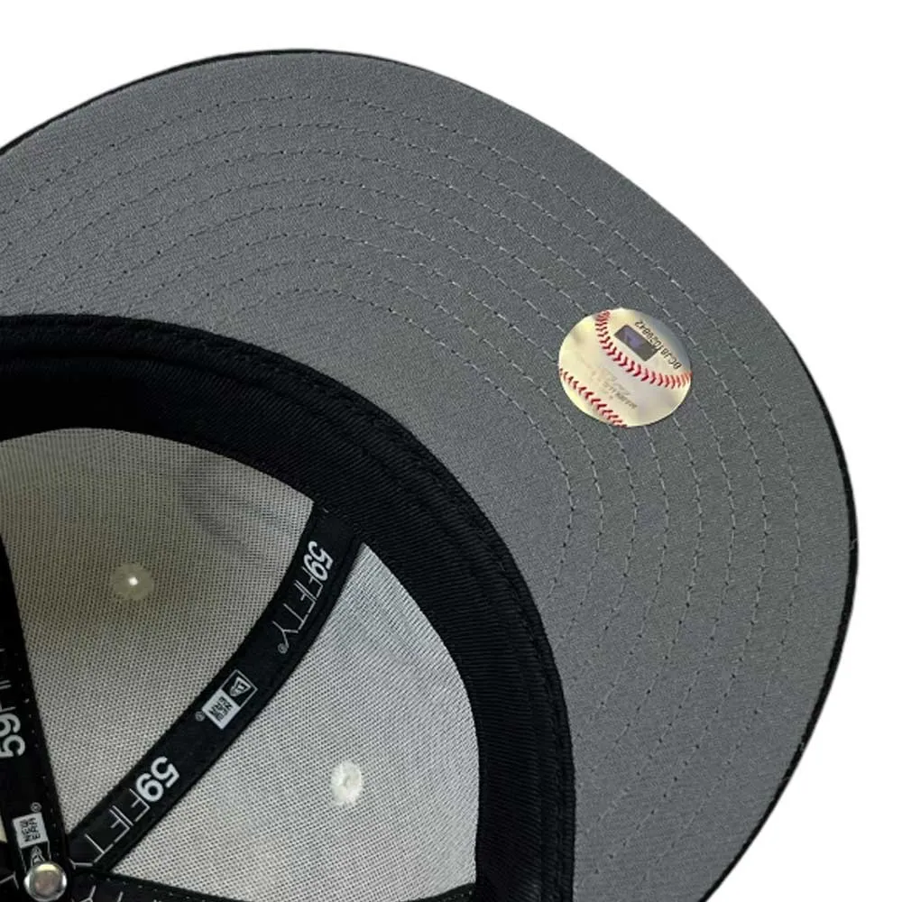White Black Circle Star Houston Astros New Era Hat 5950 Fitted designed by Whatafitted