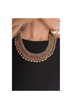 Woven Rope Detail Statement Necklace