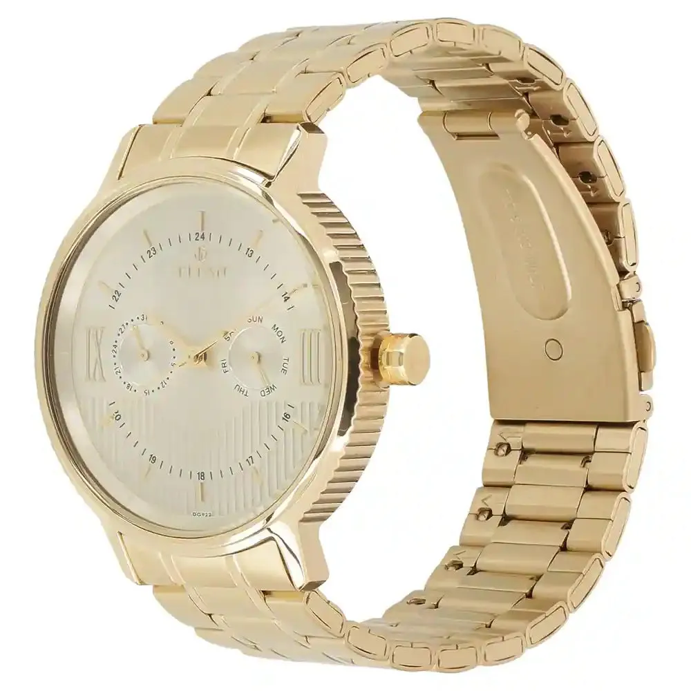 WW0217 Titan Regalia Day Date Stainless Steel Golden Chain Watch 1743YM01