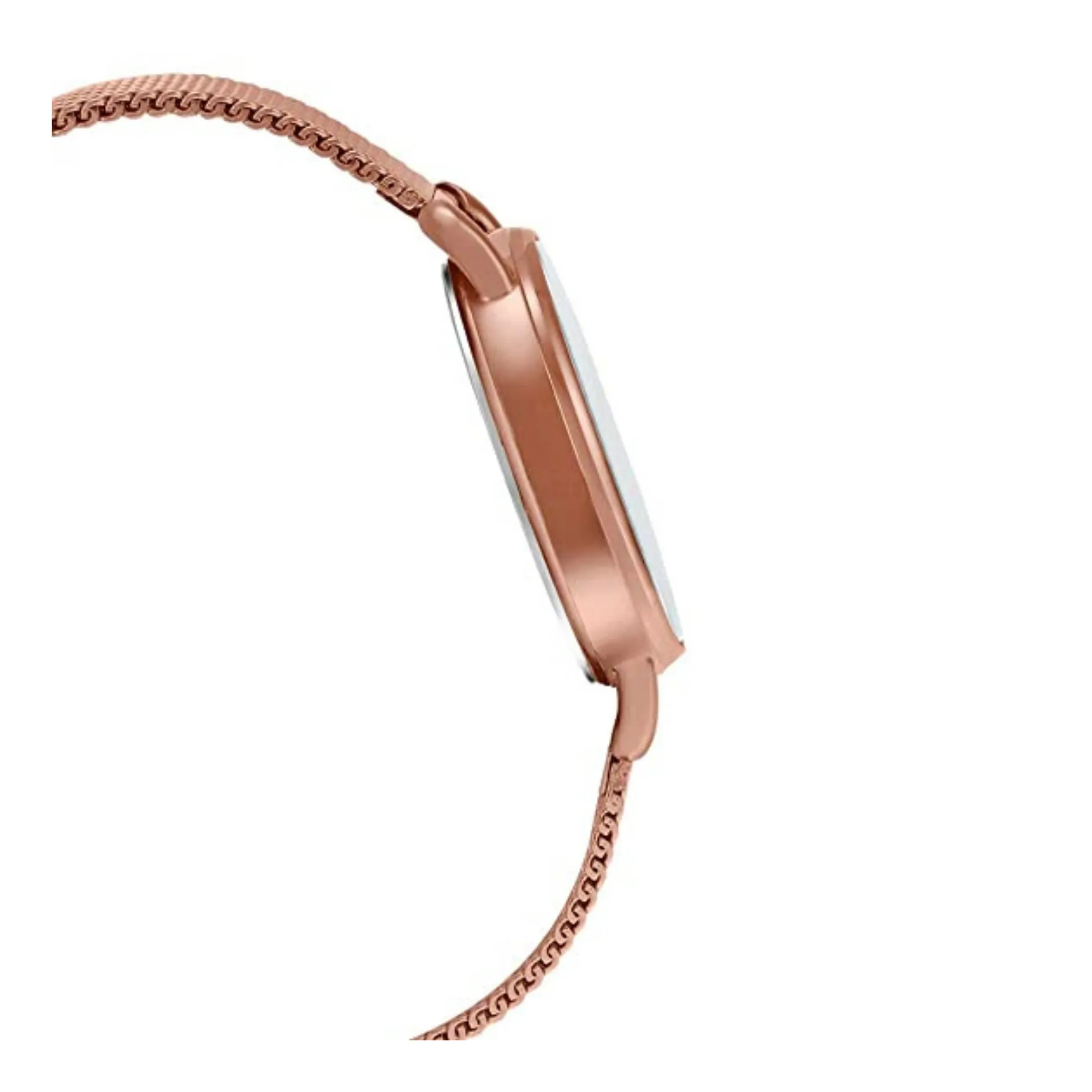 WW1454 Casio Enticer Pink Gold Ladies Stainless Steel Mesh Chain Watch LTP-E412MPG-1ADF