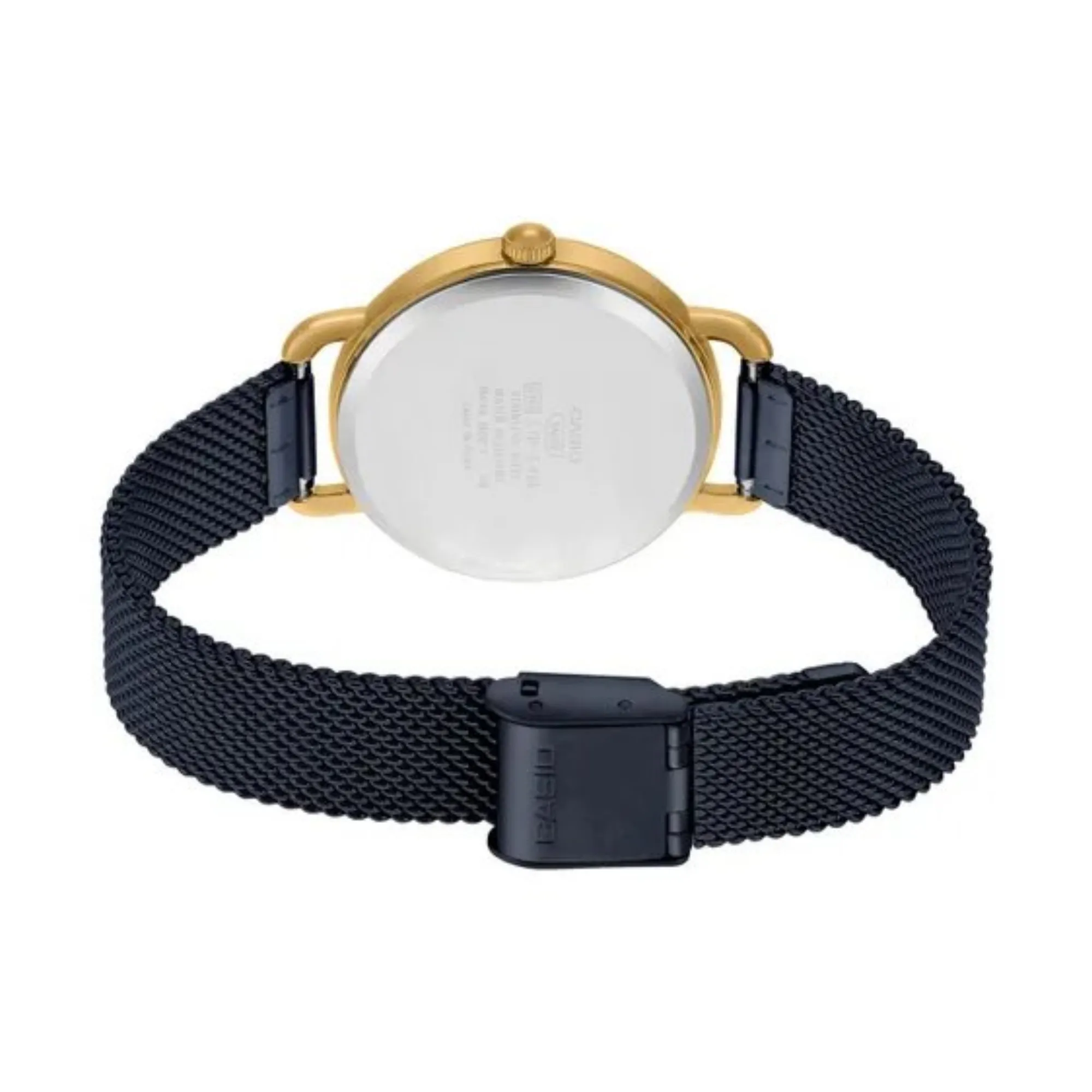 WW1455 Casio Enticer Ladies Stainless Steel Mesh Chain Watch LTP-E412MGB-1ADF