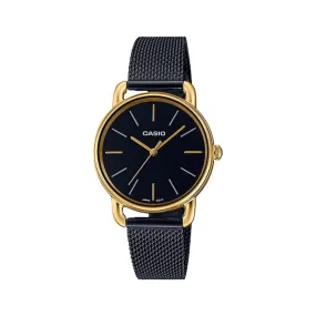 WW1455 Casio Enticer Ladies Stainless Steel Mesh Chain Watch LTP-E412MGB-1ADF