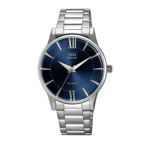 WW2117 Q&Q Superior Stainless Steel Silver Chain Watch S398J212Y