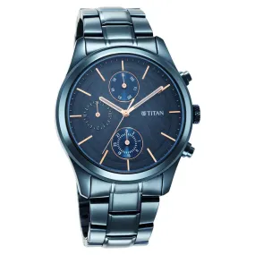 WW2163 Titan Workwear Multifunction Blue Chain Watch 1805QM01