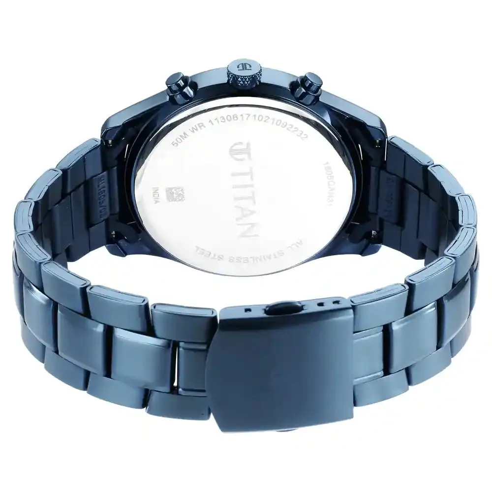 WW2163 Titan Workwear Multifunction Blue Chain Watch 1805QM01