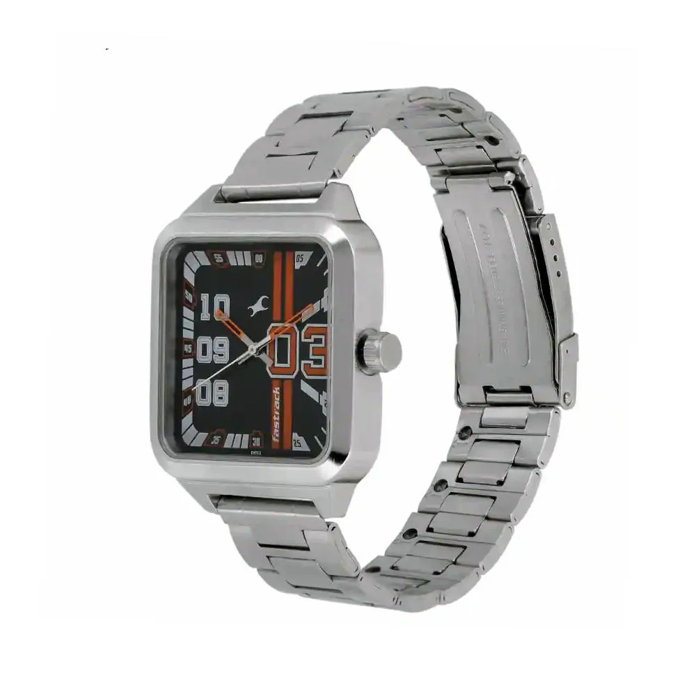 WW2185 Fastrack Varsity Square Silver Chain Watch 3179SM02