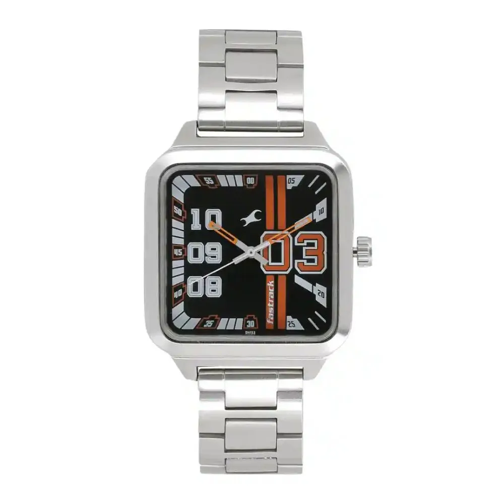 WW2185 Fastrack Varsity Square Silver Chain Watch 3179SM02