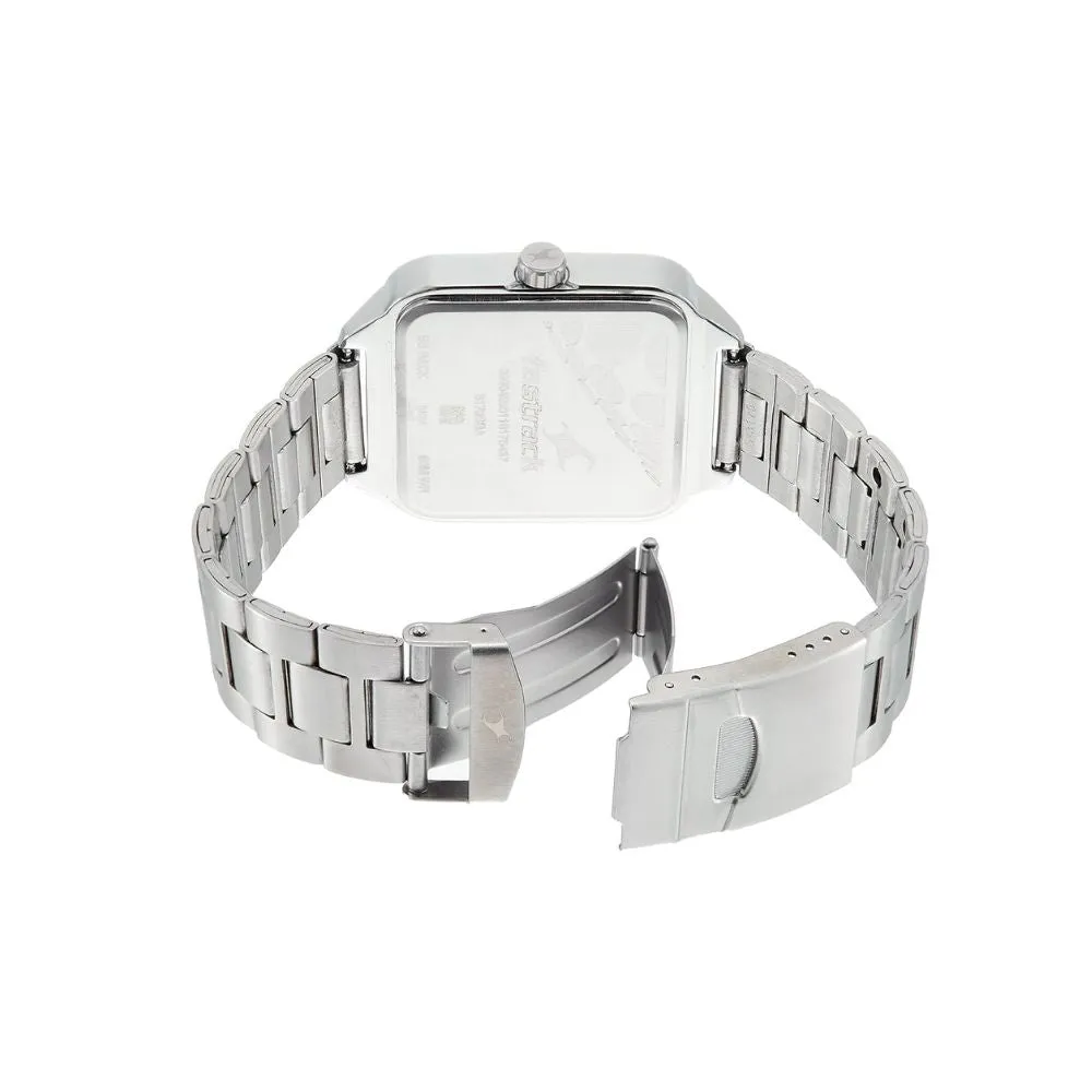 WW2185 Fastrack Varsity Square Silver Chain Watch 3179SM02