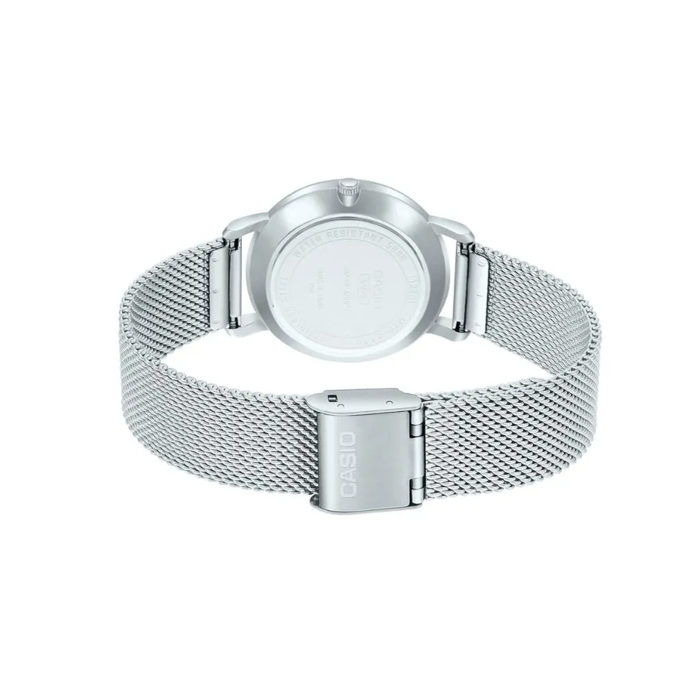 WW2210 Casio Standard Stainless Steel Silver Mesh Chain Watch MTP-B110M-1AVDF