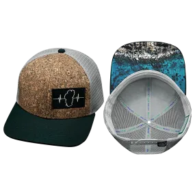**YOUTH** Tahoe Hat | Baseball Hat Fit | Cork - Green - Gray