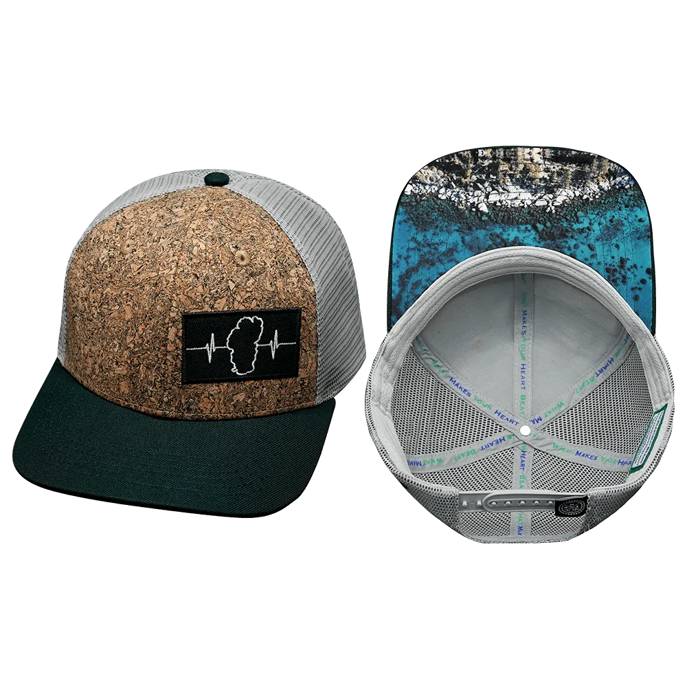 **YOUTH** Tahoe Hat | Baseball Hat Fit | Cork - Green - Gray