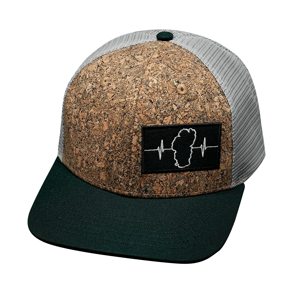 **YOUTH** Tahoe Hat | Baseball Hat Fit | Cork - Green - Gray