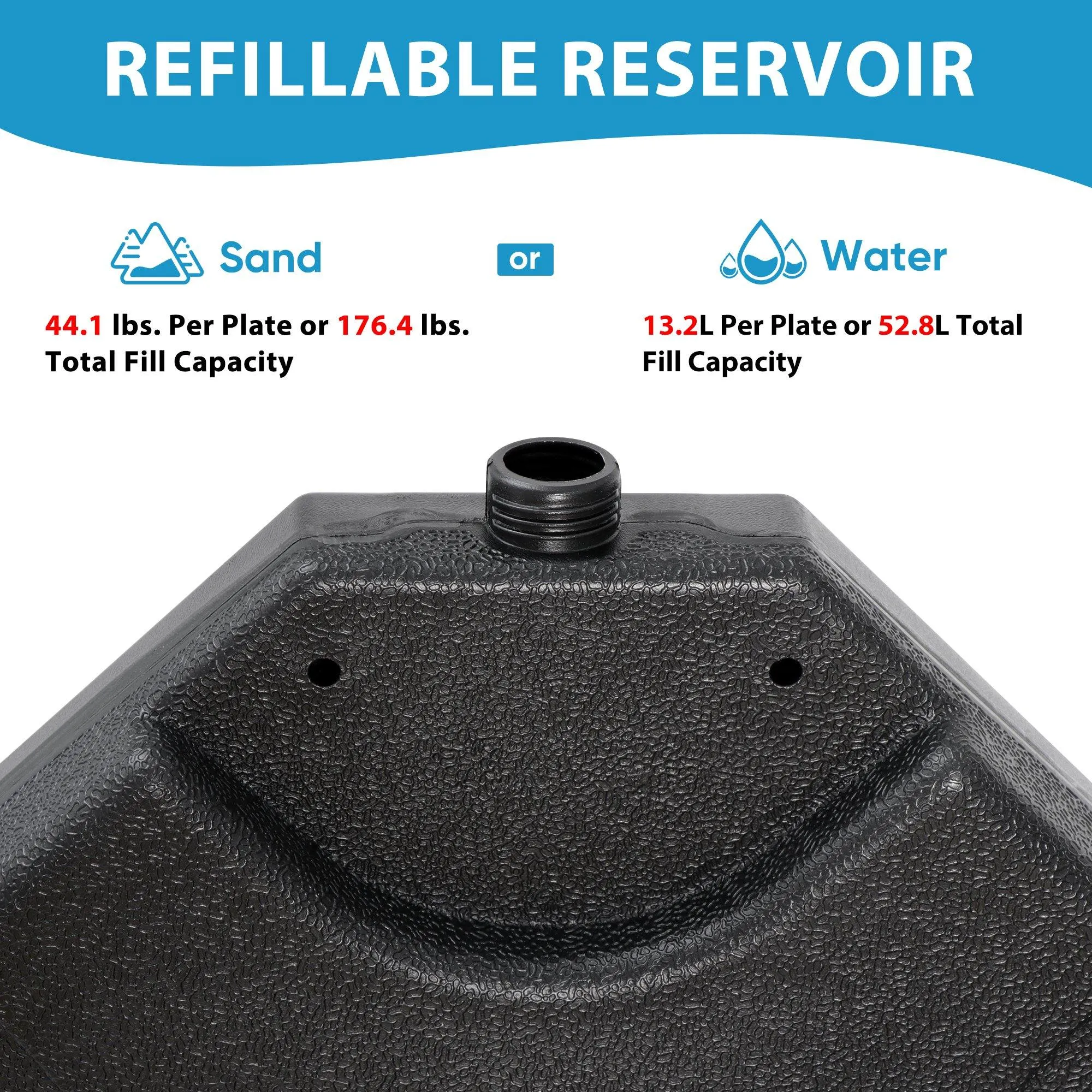 ZENY™ Offset Umbrella Base Heavy Duty Umbrella Stand 4-Pcs for Patio Cantilever Offset Umbrella